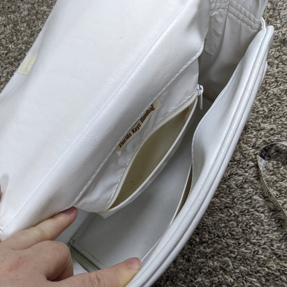 Vintage The Original Florida Keys Handbag white shoulder bag - Picture 11 of 12